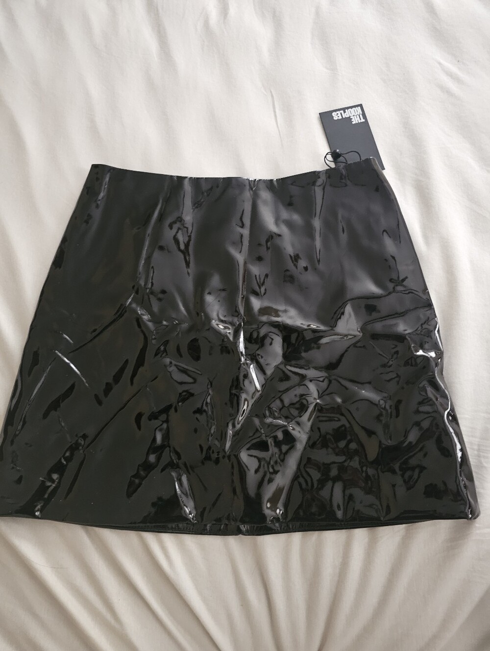 The Kooples Black Patent Mini Skirt - High Shine